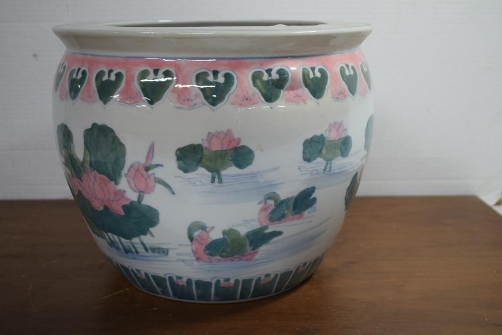 Large Chinese Fish Bowl / Planter