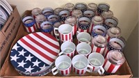 Stars and Stripes Cups, Plates, & Glasses