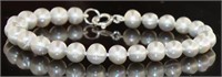 Natural 8 mm Gray Pearl 7" Bracelet