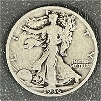 1936 Walking Liberty Silver (90%) Half Dollar