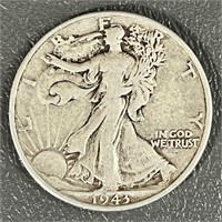 1943 Walking Liberty Silver (90%) Half Dollar