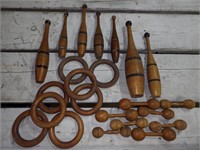 Lot of Old Wood Weights: Wright & Ditson
