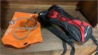 Back pack water bag, Camelback type, and a pair
