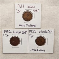 1931-D / 1932-D & 1933-D Cents