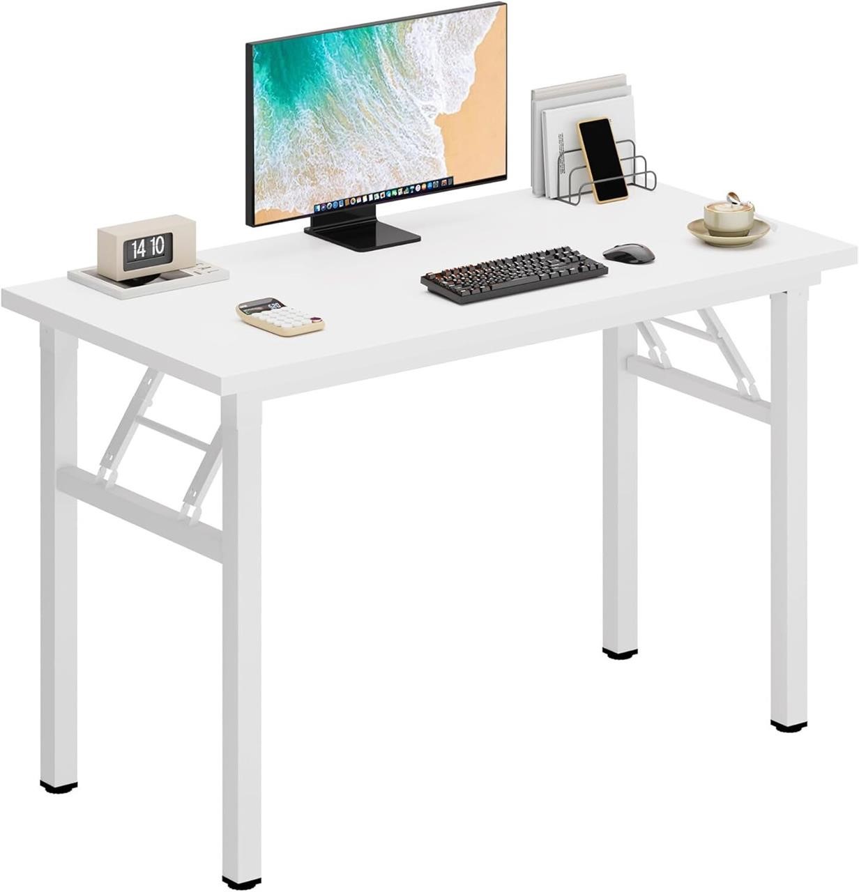 DlandHome Folding Desk 39.4 White