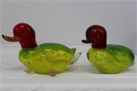 Pair of Murano Glass Ducks