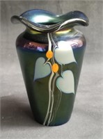 Vintage Stuart Abelman art glass vase