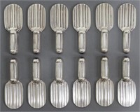 (12) CHRISTOFLE RAQUETTE SILVER PLATE KNIFE RESTS