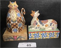 Jim Shore Heartwood Creek Collection Cat Figures.