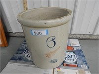 Red Wing 6 gallon stoneware crock w/ 5" wing