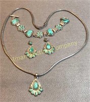 Barse Designer Sterling & Turquoise Set