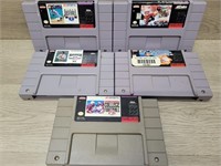 (5) Super Nintendo Game Cartridges