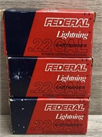 (3) Federal 22 Cal. Ammunition Bullets