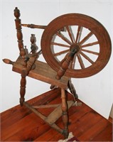 Stamped 1798 Scumes Wooden Spinning Wheel