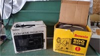 2 VINTAGE MOVIE PROJECTORS, BROWNIE 500, ZOOM 2500