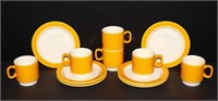 Set of 6 MCM Italian Cup & Saucer Sets