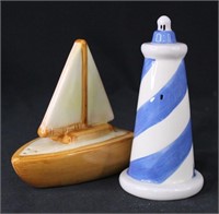 Sakura Sailboat & Lighthouse Salt & Pepper Shakers