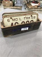 OLD LICENSE PLATES, ASSORTED STATES