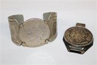 Native American Cuff Bracelet and Sterling Money