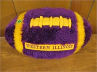 Western IL University Football Pillow