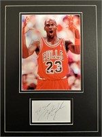 Michael Jordan Custom Matted Autograph Display