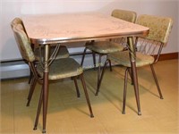 Mid Century Modern Kitchen Table with 4 Chairs