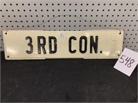 PORCLEIN 3RD CON SIGN (2 BOLTED TOGETHER)