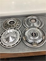 4 Assorted Chevy Wheel Covers