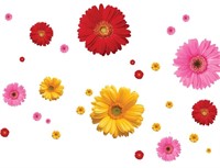 3D Daisy Flowers Wall Stickers Sunflower