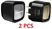2PCS MONSTER WALL CHARGER 2 USB PORT