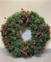 16 Inch Artificial Wreath Holiday Christmas Holly