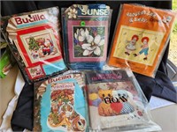 Assorted craft kits Needlepoint, Crewl & more