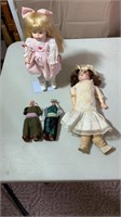 Jointed Doll Wood Body and Hands with Porcelain
