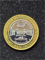 Las Vegas Club Ltd Ed. $10 Gaming Token ....