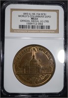 1893 IL HK-154 SO CALLED DOLLAR, NGC MS-61