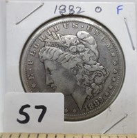 1882-O Morgan silver dollar