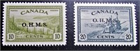 Timbres neufs officiels neufs avec surimpression