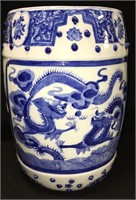 Oriental Porcelain Blue Decorated Garden Set
