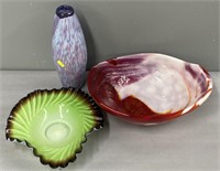 Art Glass Bowls & Vase Lot Collection