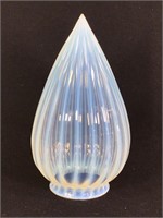 Opalescent Ribbed Conical Glass Shade