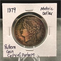 1879 Metric Dollar Pattern Coin