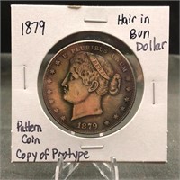 1879 Hair in Bun Dollar Pattern Coin