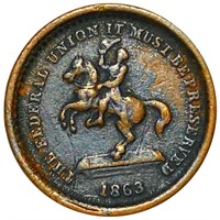 1863 Our Union Civil War Token LIGHTLY CIRCULATED