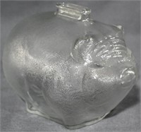 Anchor Hocking Glass Pig Bank 5.5x7x4.5