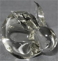 Crystal Rabbit Paperweight 3"