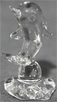 Dolphin Crystal Paperweight 2.5"