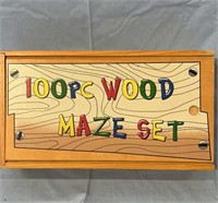 100 pc. wood maze set
