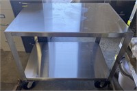 Stainless Steel Mobile Prep Table, 36x24x30in