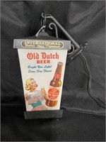 OLD DUTCH LIGHTED WALL MOUNT BEER SIGN,