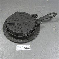 Unusual Brendlinger & Co Cast Iron Waffle Iron